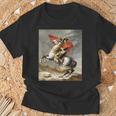 ナポレオン・ボナパルト ジャック・ルイ・デイヴィッド ネオクラシシズムアート Tシャツ 高齢者への贈り物