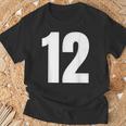 ナンバー12 シャツ。十二 Tシャツ 高齢者への贈り物