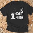 ノー弓道ノーライフ 弓道場 弓術 弓道好き 騎射 歩射 堂射 弓道部 弓道サークル 古武術 和弓 弓道 Tシャツ 高齢者への贈り物