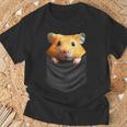ハムスター 面白いtシャツ 胸ポケット かわいい メンズ 子供 おもしろ 服 雑貨 グッズ ネタ ゆるキャラ Tシャツ 高齢者への贈り物