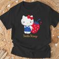 ハローキティ いちご ダークカラー Tシャツ 高齢者への贈り物