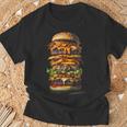 ハンバーガー チーズバーガー ファーストフード愛好家 食通 ギフト Tシャツ 高齢者への贈り物