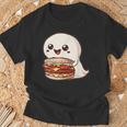 ハンバーガーとかわいいおばけ Tシャツ 高齢者への贈り物