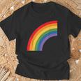 ハーフレインボー Roygbiv カラフルラッキーレインボー Tシャツ 高齢者への贈り物