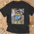 バック・トゥ・ザ・フューチャー 40周年記念ステッカー コラージュ Tシャツ 高齢者への贈り物