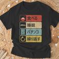 パチンコtシャツ 滑稽 日本のゲーム Tシャツ 高齢者への贈り物