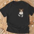 パピヨン愛好家のためのポケットに入った面白いパピヨン Tシャツ 高齢者への贈り物