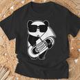 パンダとチューバ楽器チューブ Tシャツ 高齢者への贈り物