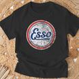 ビンテージ Esso ガソリンスタンドサイン Tシャツ 高齢者への贈り物