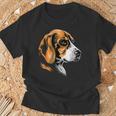 ビーグル子犬ビーグル狩猟犬かわいい犬イングリッシュビーグル Tシャツ 高齢者への贈り物