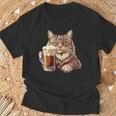 ビールジョッキ かわいい猫 Tシャツ 高齢者への贈り物