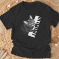 ピアノ 猫 Tシャツ 高齢者への贈り物
