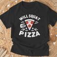 ピザのためにしゃがむ Willquat For Pizza Tシャツ 高齢者への贈り物