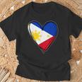 フィリピン独立記念日 I Love Philippines 国旗 ハート Tシャツ 高齢者への贈り物