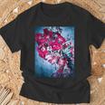 フラワー スカル フローラル シュガー ダーク アート グランジ エステティック ホラー Tシャツ 高齢者への贈り物