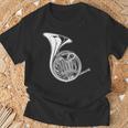 フレンチホルン製図コンサートバンドホルニスト Tシャツ 高齢者への贈り物