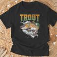 ブラウントラウト 釣り アウトドア 自然愛好家 淡水魚 Tシャツ 高齢者への贈り物