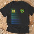 ブラジル サッカーファン ジャージ ブラジル国旗 フットボール愛好家 Tシャツ 高齢者への贈り物
