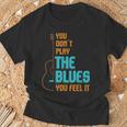 ブルース音楽 I 音楽バンド I ギター講師 ブルース Tシャツ 高齢者への贈り物