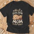 ベスト・ゴールデン・ママ、子犬とゴールデン・レトリーバー Tシャツ 高齢者への贈り物