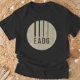 ベースギタリストベースプレーヤー Eadg 4弦 ベージュ アンティーク調 Tシャツ 高齢者への贈り物