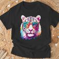 ホワイトタイガー サングラス カラフル アート 動物 虎 Tシャツ 高齢者への贈り物