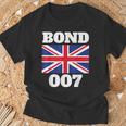 ボンドユニオンフラッグ 007 レトロシャツ Tシャツ 高齢者への贈り物