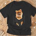 ポム犬愛好家のためのポケットに入った面白いポメラニアン。 Tシャツ 高齢者への贈り物