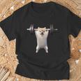 ポメラニアン イヌ 面白いtシャツ 犬 筋トレ 文字入り メンズ おもしろ 面白い 服 グッズ 文字tシャツ ネタ Tシャツ 高齢者への贈り物
