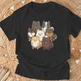 ポメラニアン ドッグ グループ かわいい ペット ブラック ホワイト チョコレート ポンポン Tシャツ 高齢者への贈り物