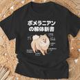 ポメラニアンの解体新書 スピッツ 犬の飼い主 ポメラニアンの飼い主 おもしろ 愛犬家 犬 ポメラニアン Tシャツ 高齢者への贈り物