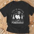 ポメラニアンライフベターママパパ犬 Tシャツ 高齢者への贈り物