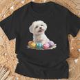 マルチーズ 犬 犬種 ハッピーイースター メンズ レディース キッズ Tシャツ 高齢者への贈り物