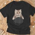 マンチカンポケットの中の猫猫好き Tシャツ 高齢者への贈り物