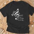 ミュージックギフト メンズ レディース キッズ 音符 格言付き Tシャツ 高齢者への贈り物