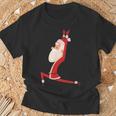 ヨガ サンタ クリスマス ワークアウト Tシャツ 高齢者への贈り物