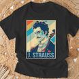 ヨハン・シュトラウス ポスター ミュージシャン 作曲家 Tシャツ 高齢者への贈り物