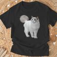 ラグドール 猫のポートレート ラグドール キャットヘッド ラグドール 猫の顔 Tシャツ 高齢者への贈り物