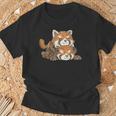 レッサーパンダ かわいい パンダ おもしろ 動物 アート イラスト Tシャツ 高齢者への贈り物