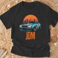 レトロ Jdm 和 ドリフト レーシング チューニング 車 東京 スカイライン Tシャツ 高齢者への贈り物