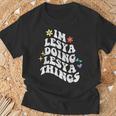 レトロ グルーヴィーなイム レシア Doing Lesya Things おかしな母の日 Tシャツ 高齢者への贈り物