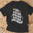 レトログルーヴィーなイム・ルイーズ Doing Luise Things 面白い母の日 Tシャツ 高齢者への贈り物