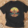 レトロスタイルのタージマハル。 Tシャツ 高齢者への贈り物