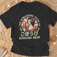 レトロ日本ビール 昭和ヴィンテージ 昭和 少女漢字 Tシャツ 高齢者への贈り物