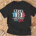 レベル 10 アンロック 面白い ビデオゲーマー 10Th Tシャツ 高齢者への贈り物