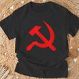 ロシア国旗 ロシア ソビエト ハンマーと鎌 Cccp ソ連 ギフト Tシャツ 高齢者への贈り物