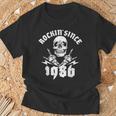 ロッキン・シンス1986年 36歳スカル・ロック・ハンズ Tシャツ 高齢者への贈り物