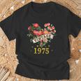 ヴィンテージ 1975年 楽しい かわいい 花柄 花 ラブハート 49歳の誕生日 Tシャツ 高齢者への贈り物