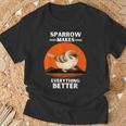 ヴィンテージ スズメの鳥 Make Everything Better スズメの鳥 Tシャツ 高齢者への贈り物