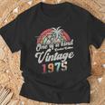 ヴィンテージ1975バースデー50年パームツリー レトロ Tシャツ 高齢者への贈り物